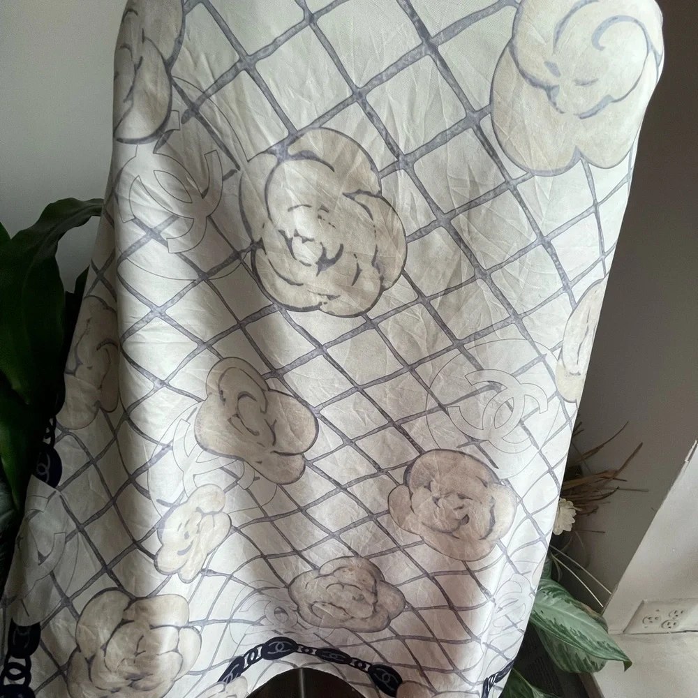 Chanel Silk Scarf. - Picture 9 of 16